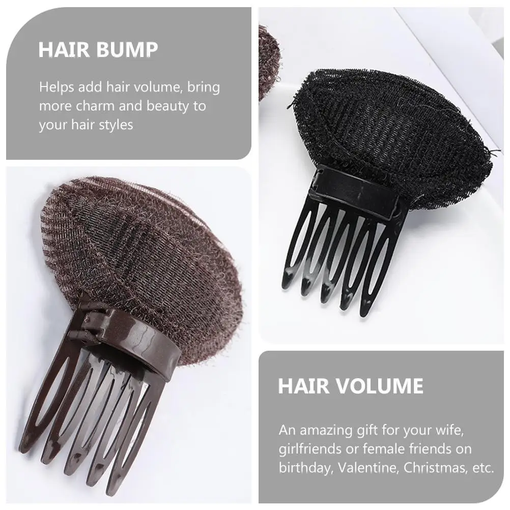 6 Pcs Hairpin Bangs Pad Bun Clip Volume Clips Nylon Barrettes Bump It Accessory
