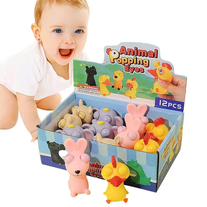 

Cartoon Animal Squeeze Antistress Toy Boom Out Eyes Doll Stress Relief Toy Figure Toys Out Eyes Doll Joking Toy