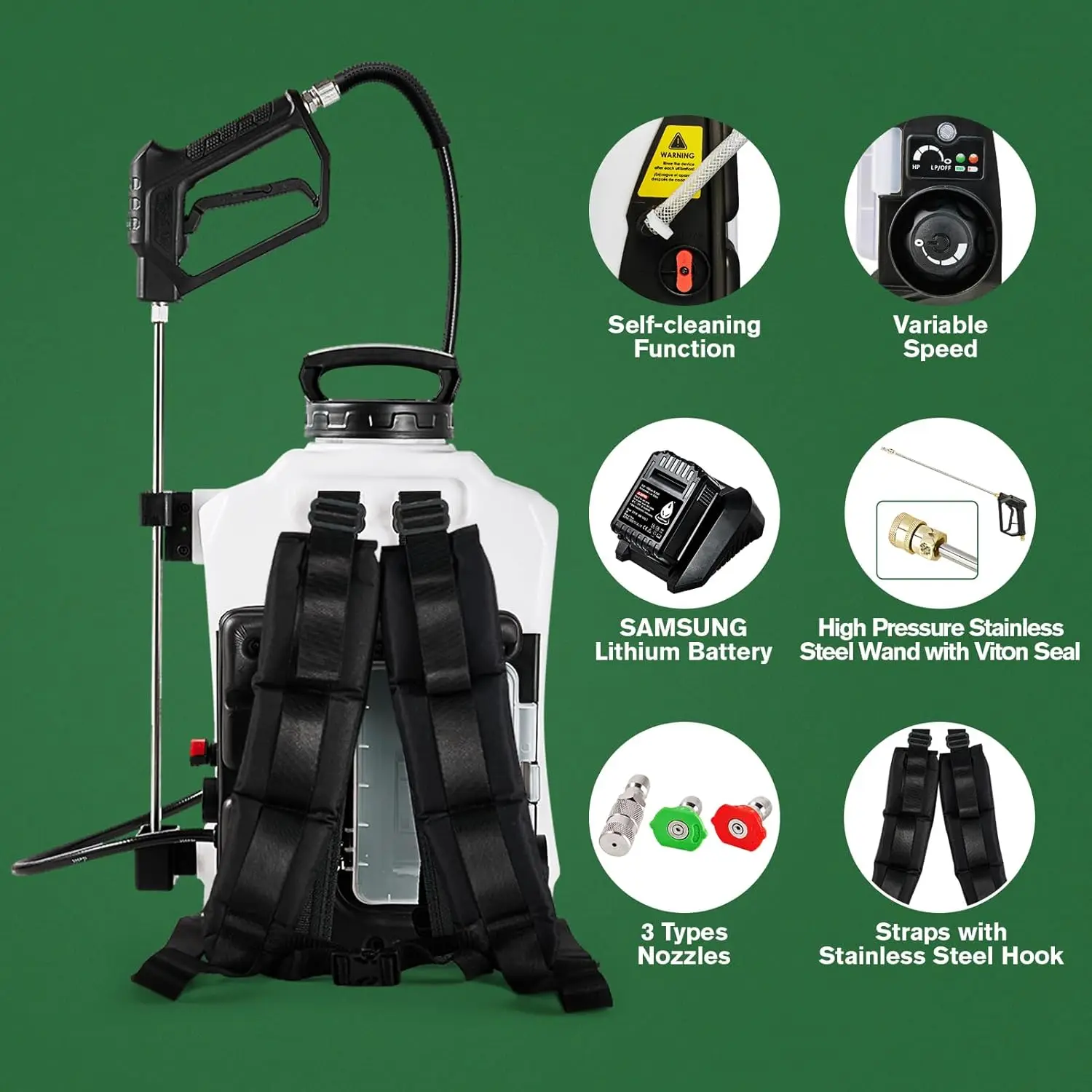 4-Gallon Battery-Powered Backpack Sprayer 2