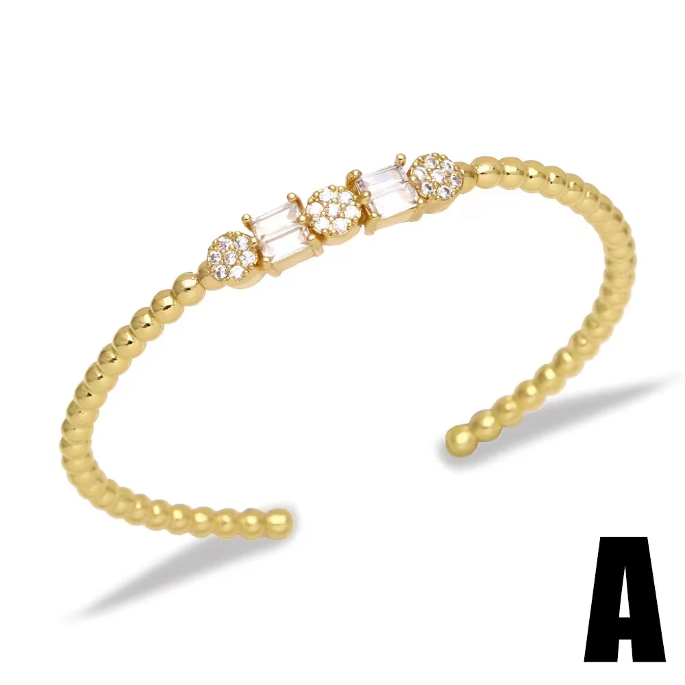 EYER New Luxury Geometric Cuban Link Bracelets Bangles Cubic Zirconia CZ Bohemian Cuff Bracelets For Women Femme Fashion Jewelry