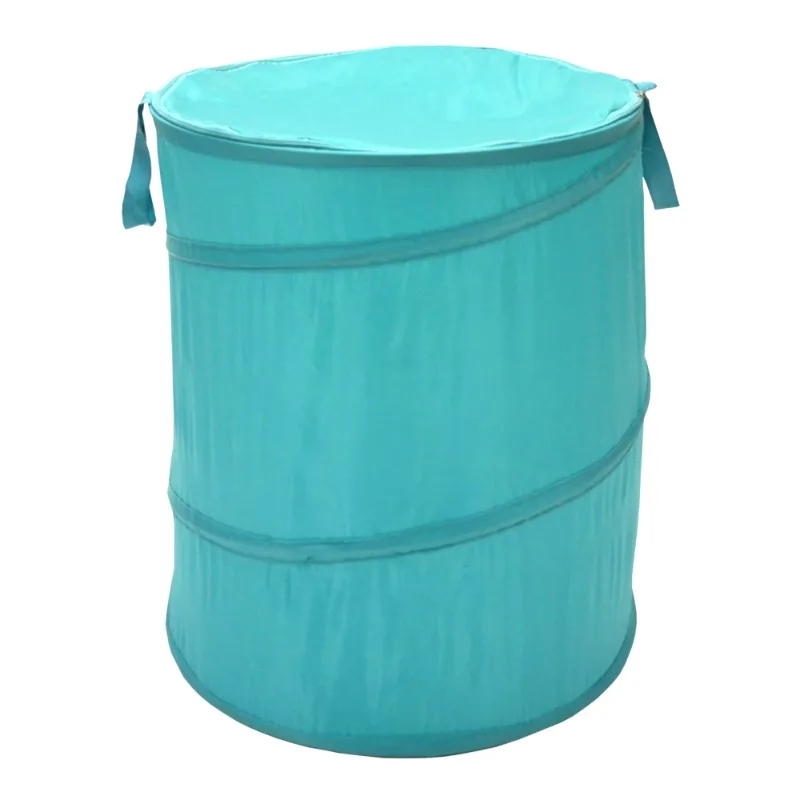 

Redmon Pop-up Hamper Round, 18x22H, Nylon, Teal, All Ages