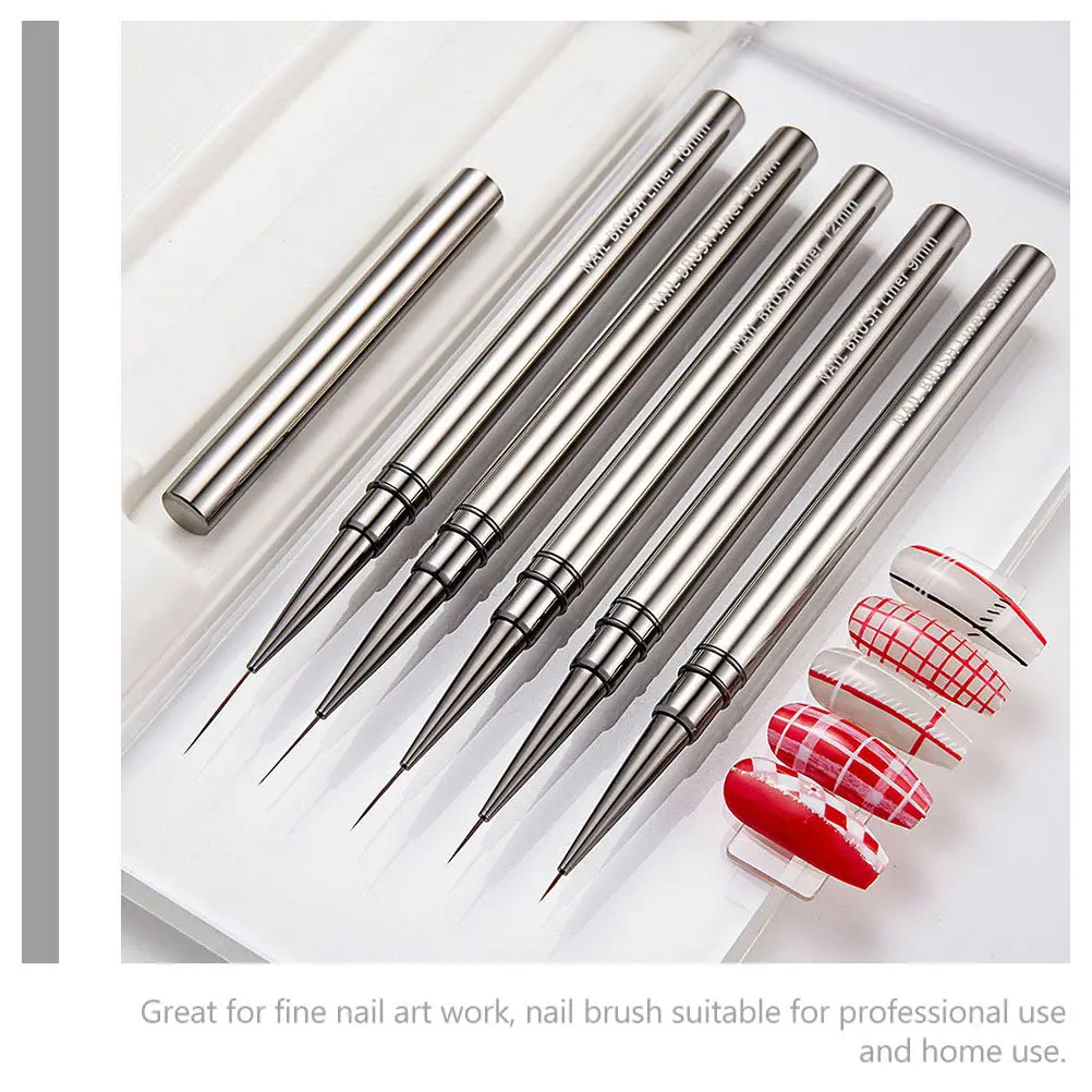네일 아트 브러쉬 전문가용 얇은 라이너 펜 가볍고 편안한 매니큐어 도구 DIY 네일 디자인 드로잉 펜 살롱 용품