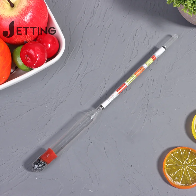 Triple Scale Hydrometer Self Brewed Wine Sugar Meter Alcohol Measuring for Home Brewing Making Beer Wine Mead Ale Craft