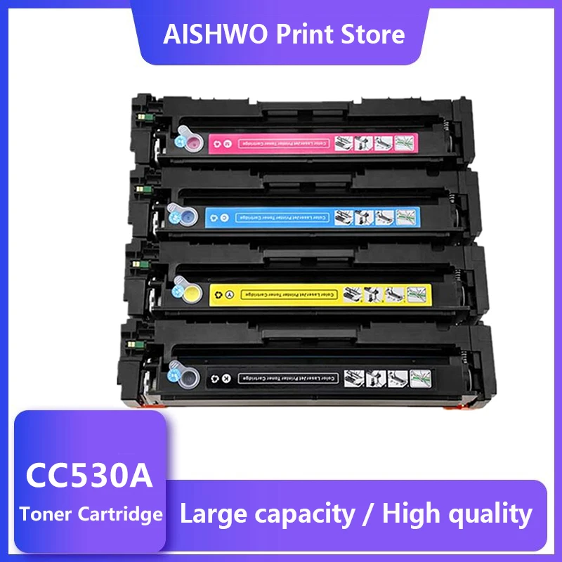 Asw 304A Cartuccia Di Toner Compatibile Cc530A Cc531A Cc532A Cc533A Per Hp Color Laserjet Cm2320Nf Cp2025 Cm2320Fxi Cm2320N Cm2320Nf