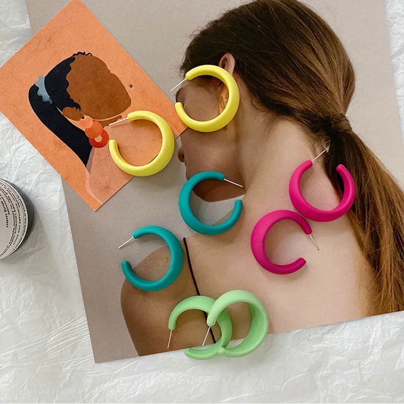 

Retro c-shaped earrings earrings 2022 new trendy European and American circle earrings female summer earrings