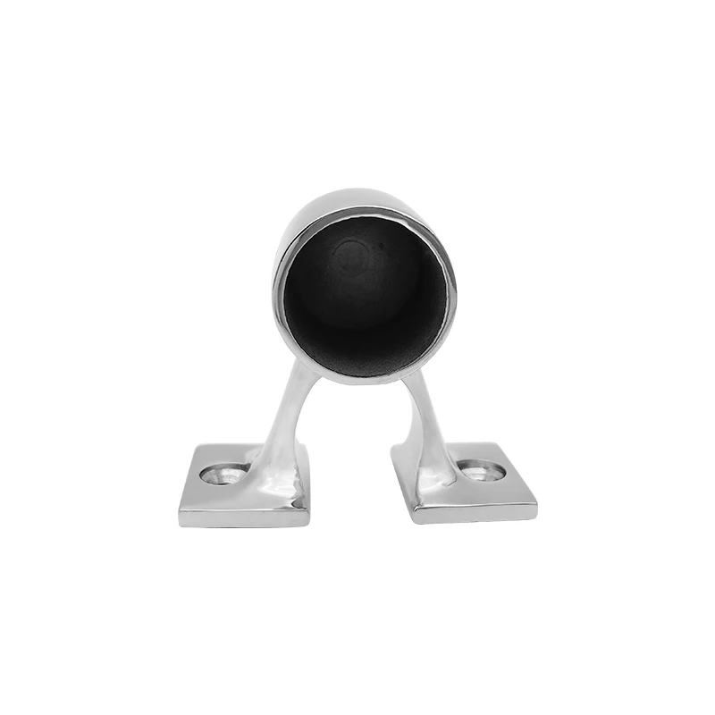 Premium 316 Stainless Steel Marine Hand Rail Fitting - 25mm, 90 Degree Stanchion Support
