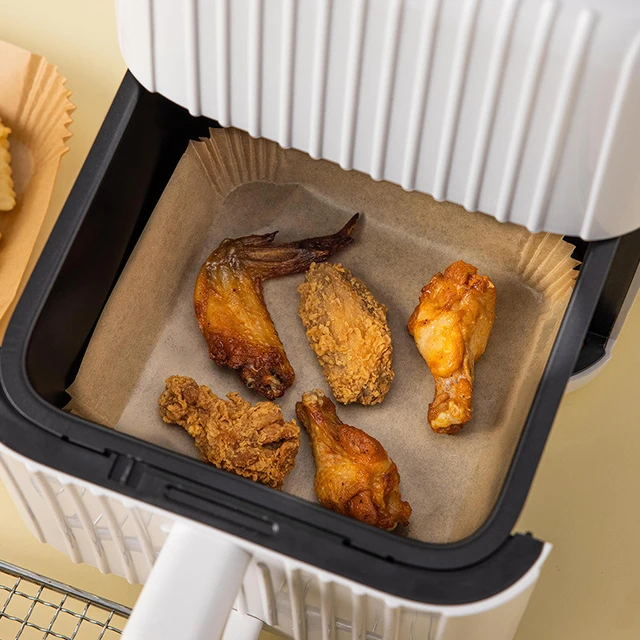 Square Air Fryer Paper Liner Oil-proof Airfryer Disposable Trays Air Fryers Without Oil Baking Paper For Manga Grill Pizza Plate 4