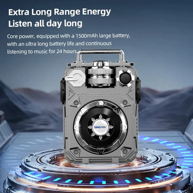 Mecha Style Bluetooth Speaker Portable Subwoofer Mini Creative Super Bass TF Card Insertion Cool Music Player Wireless Sound Box 4