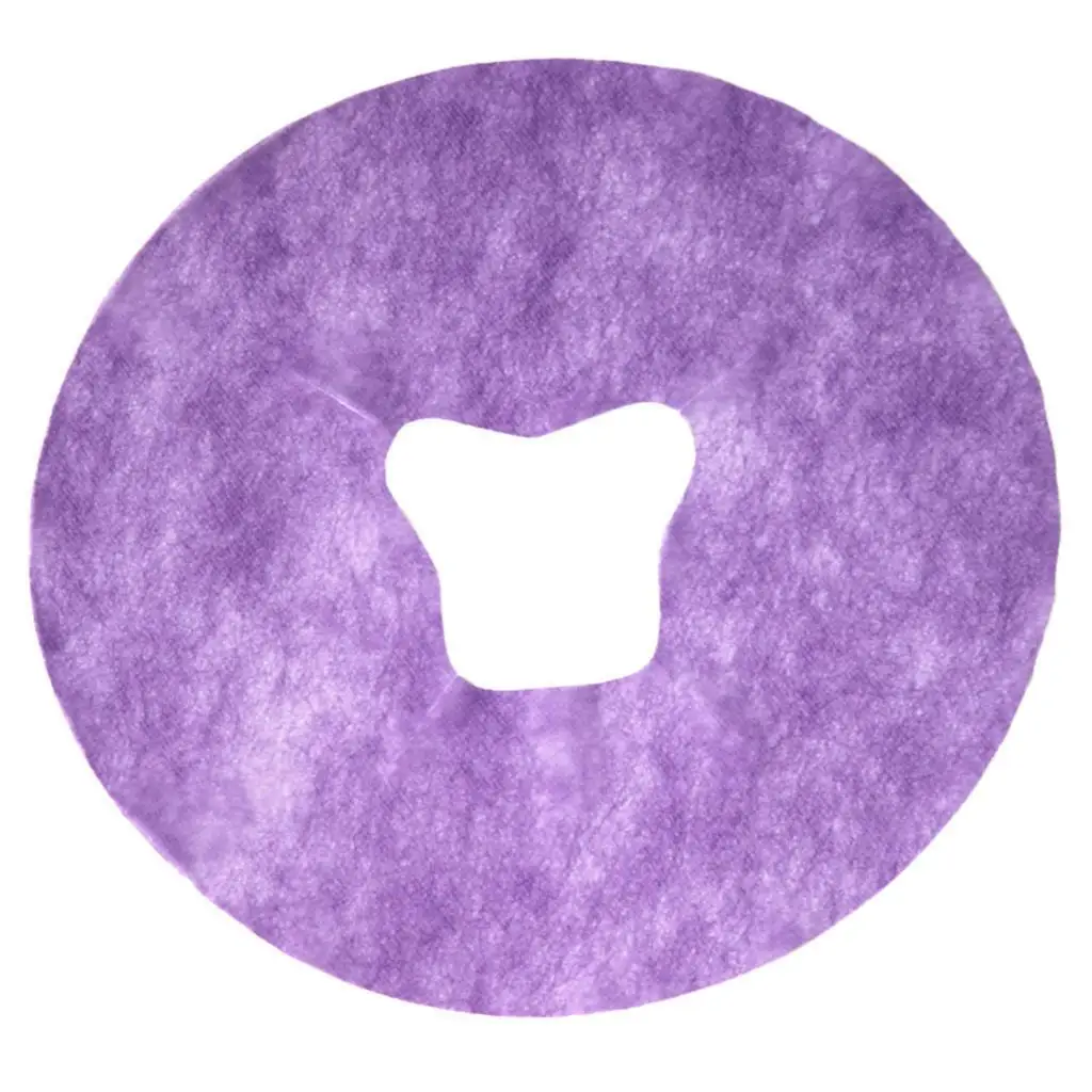 Non-woven Cloth Face Hole Table Cover Headrest Beauty Salon Accs Purple A 2