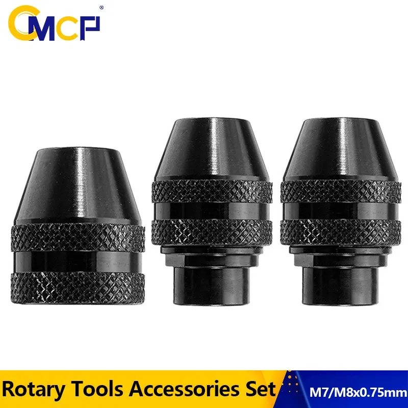 CMCP Drill Chuck M7 M8 0.3-3.2mm Keyless Impact Driver Adaptor Electric Micro Motor Clamp Mini Chuck Fixture Drill Bits Adapter drill chuck keyless screwdriver impact driver adapter electric micro motor clamp