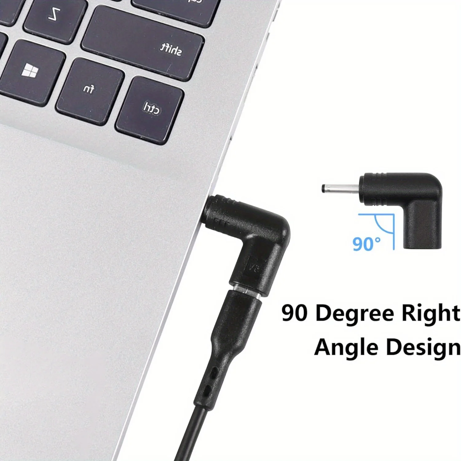 Angled USB-C to DC 5V Charging Adapter Plug