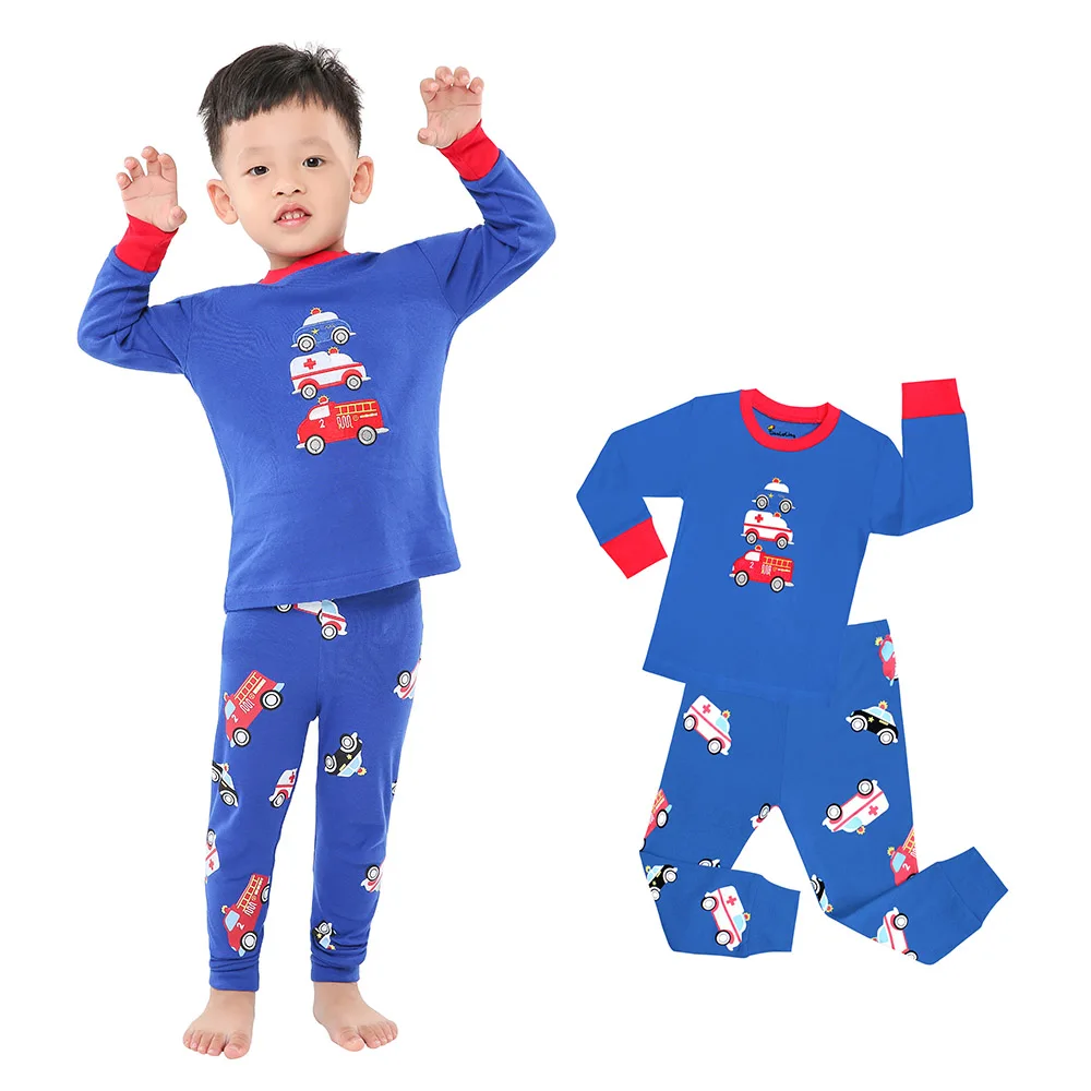 100 Cotton Boys Pajamas Sets 2pcs Children's Sleepwear Kids Clothing Sets Toddler Baby Nightwear Pajama Suits for 2-8 Years for kids pajamas