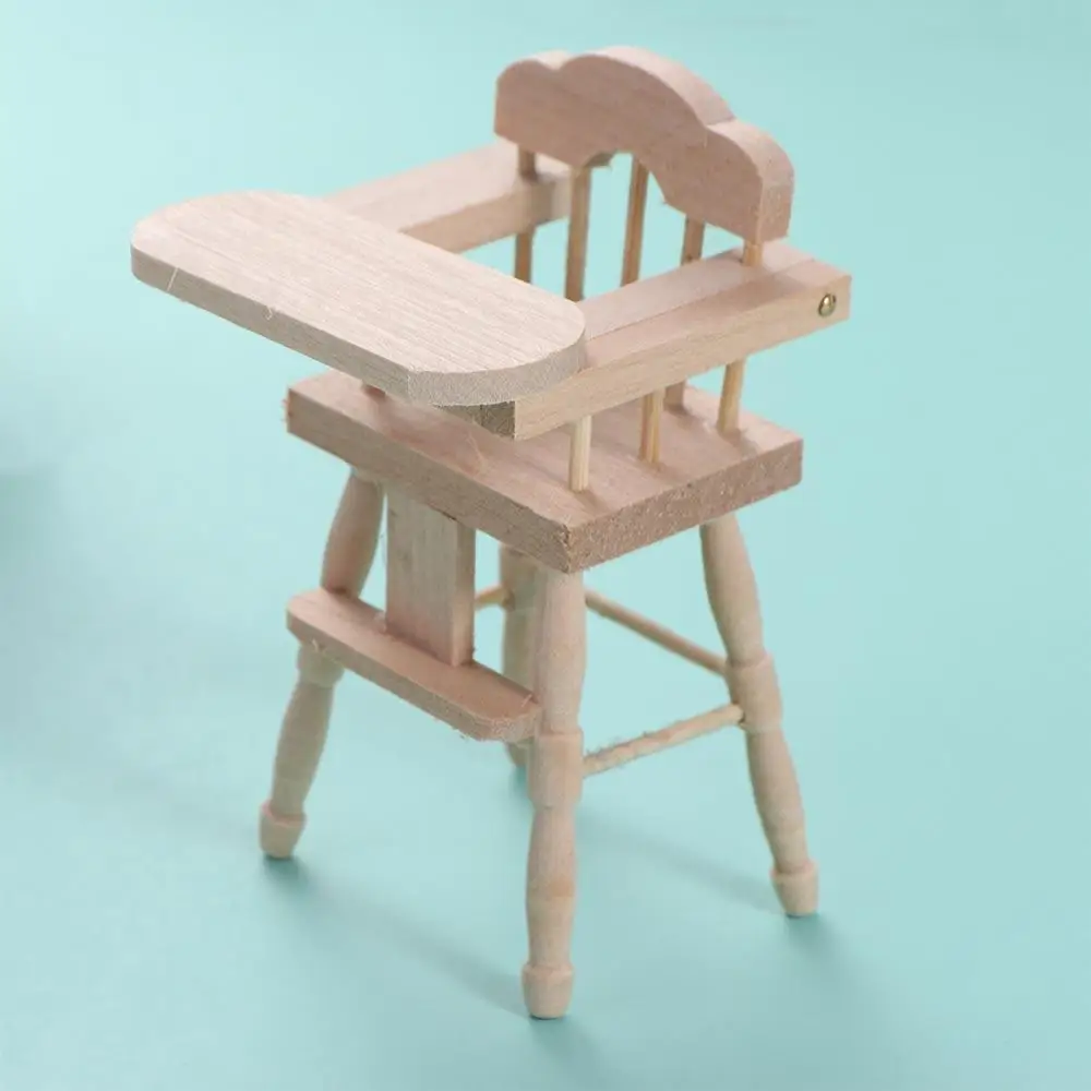 1:12 Dollhouse Wooden horse Toy Dollhouse Trojan Horse Simulation Dining Chair Model Simulation Miniature Dollhouse Furniture