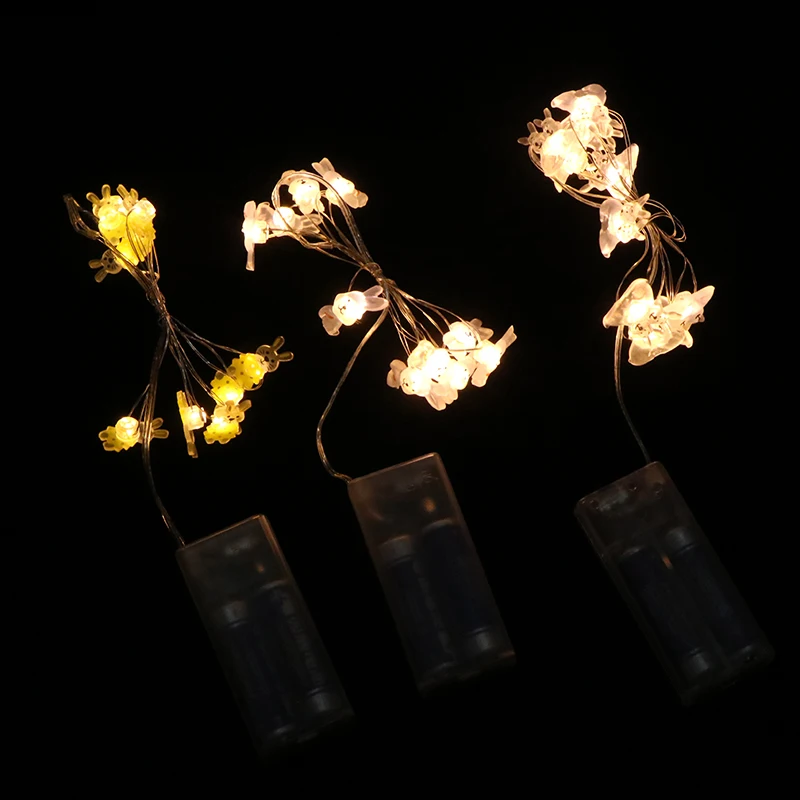 

Cute 1M 10 Rabbits Carrots Light Decoration Batteries Copper Wire Waterproof LED String Lights Happy Easter Home Party Favor