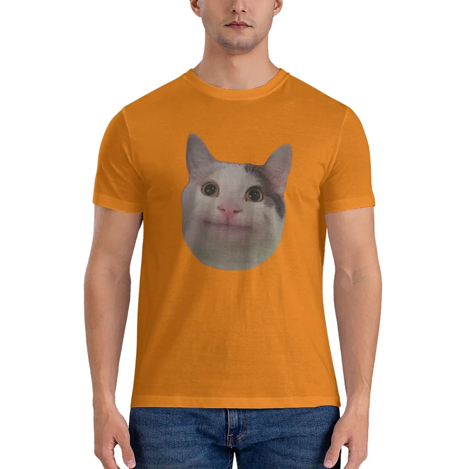 Beluga Cat Meme Face Smiling T-Shirt