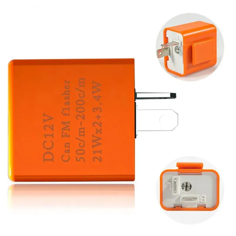 Motorcycle Flasher Relay 2Pin Motorcycle LED Flasher Relay Adjustable Frequency of Turn Signal Blinker Indicator Flasher Relays For Motorbike Accessories