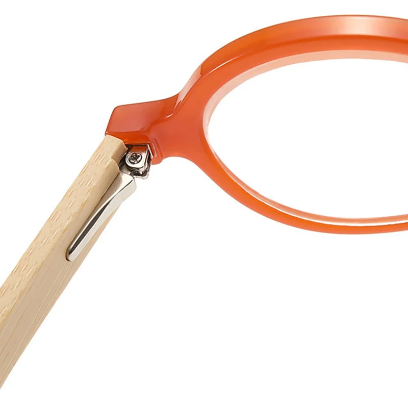 Round Blue Light Blocking Reading Glasses for Women Men Vintage Bamboo Legs Hyperopia Presbyopia diopter +1.0 +1.5 +2.0 +2.5 +3 6