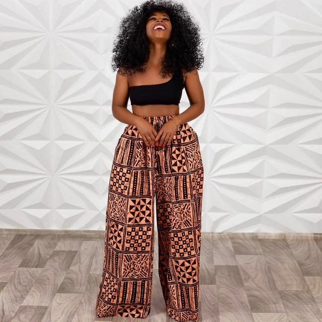 Preye Elastic High Waist Palazzo Ankara Pant