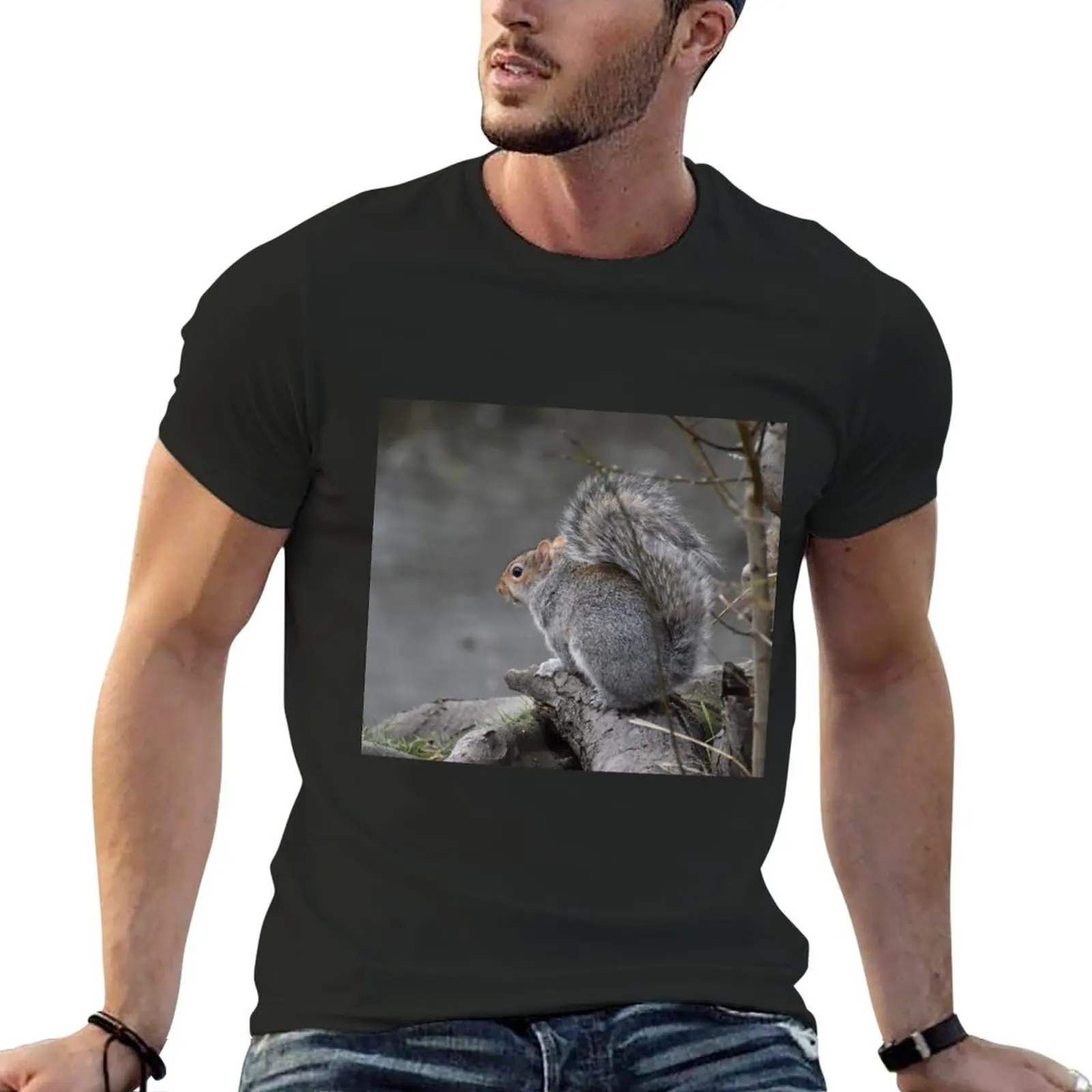 

Grey Squirrel T-Shirt customs design your own Tee shirt oversizeds fitted t shirts for men