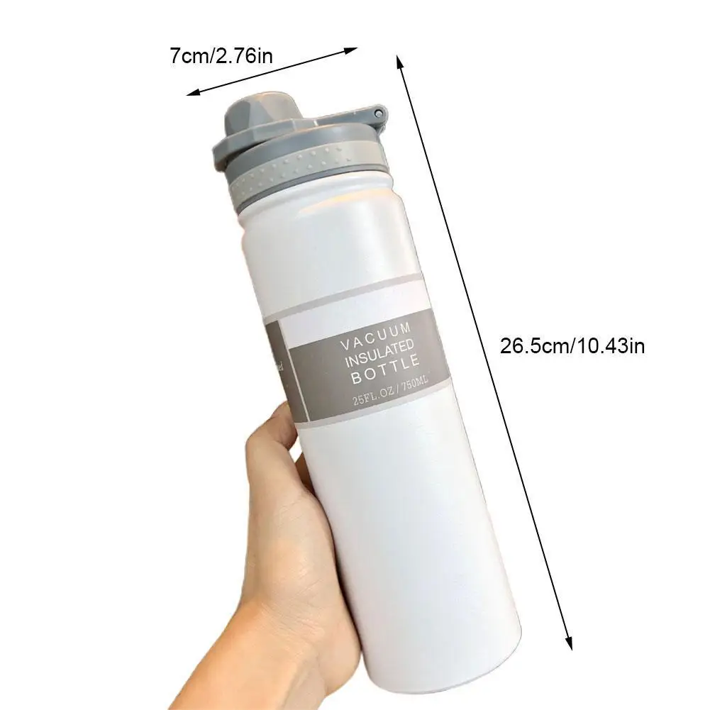 스테인레스 스틸 진공 플라스크 절연 물병, 어린이 커피 머그잔, 여행 컵, 750ml
