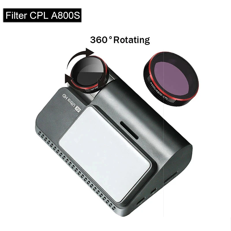 

For 70mai Dash Cam 4K A800s CPL Polarizing or RC06 Rear camera CPL Filter for 70mai A800s Accessory Set Static Sticker