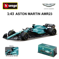 Bburago 1:43 Aston Martin Collections AMR23 F1 Formula Racing Alloy Diecast Model Toys Cars 14# Fernando Alonso 2023 Boys Gifts 1