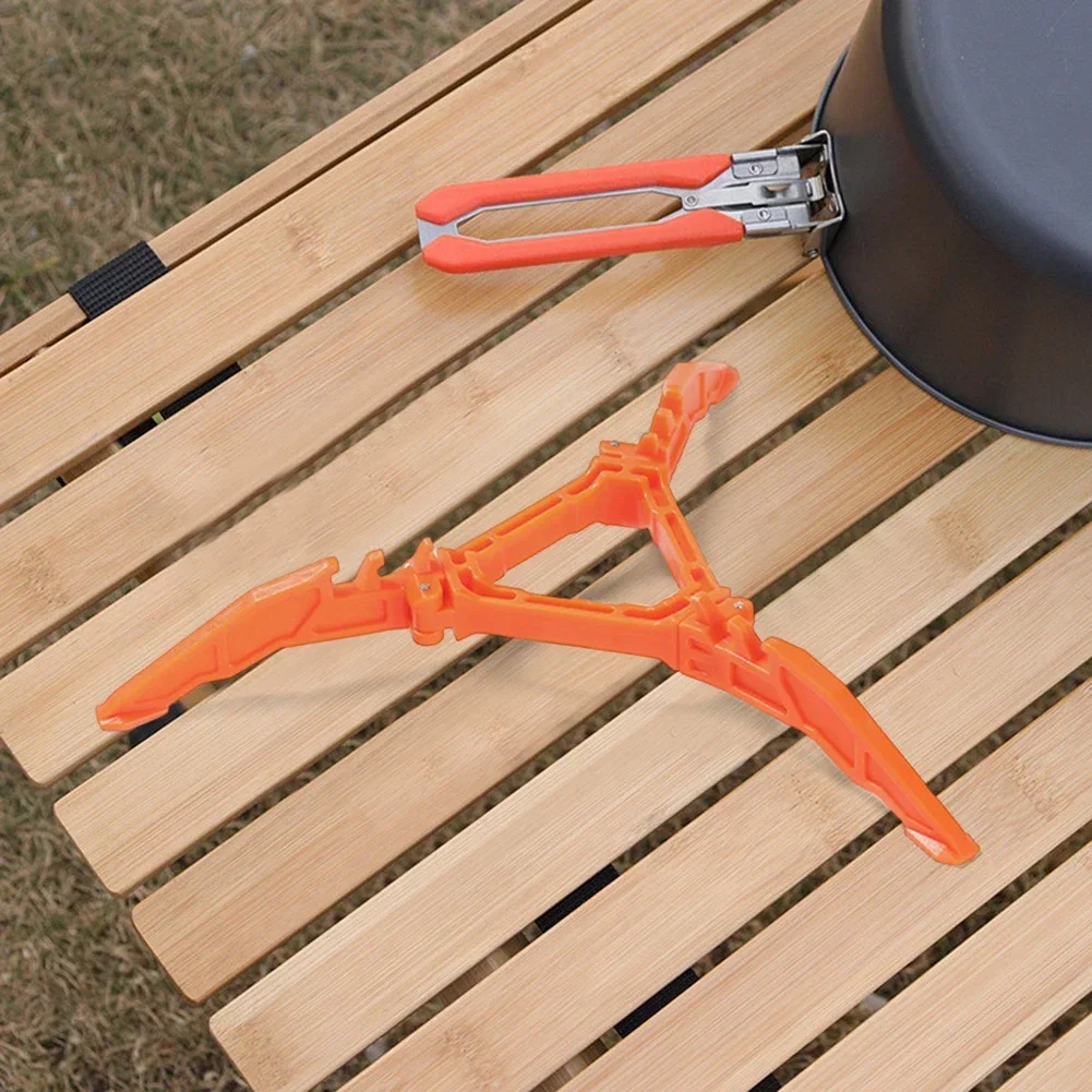 Nylon Gas Canister Stand Foldable Outdoor Gas Tank Bracket Camping Stove Bottle Stand Universal Tripod Folding Canister Stand Image 15