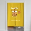 Milk Tea Shop Door Curtain Partition Noren Curtain Restaurant Kitchen Entrance Decoration Bubble Tea Linen Hanging Half-Curtain 6