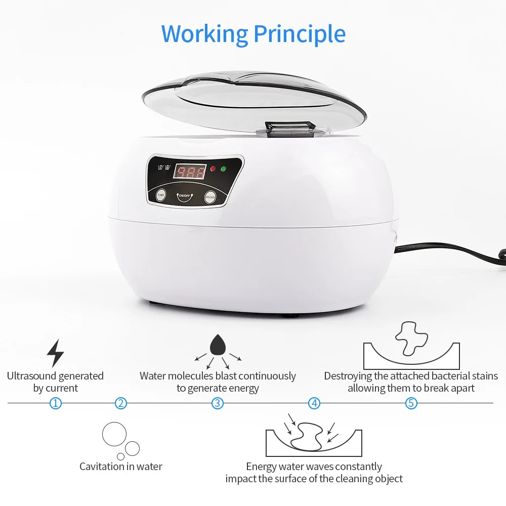 Manicure Tools Ultrasonic Cleansing Bacteria Cleaner Case Nails Disinfection Sterilizer Machine Anti Corrosion Sterilizer Box