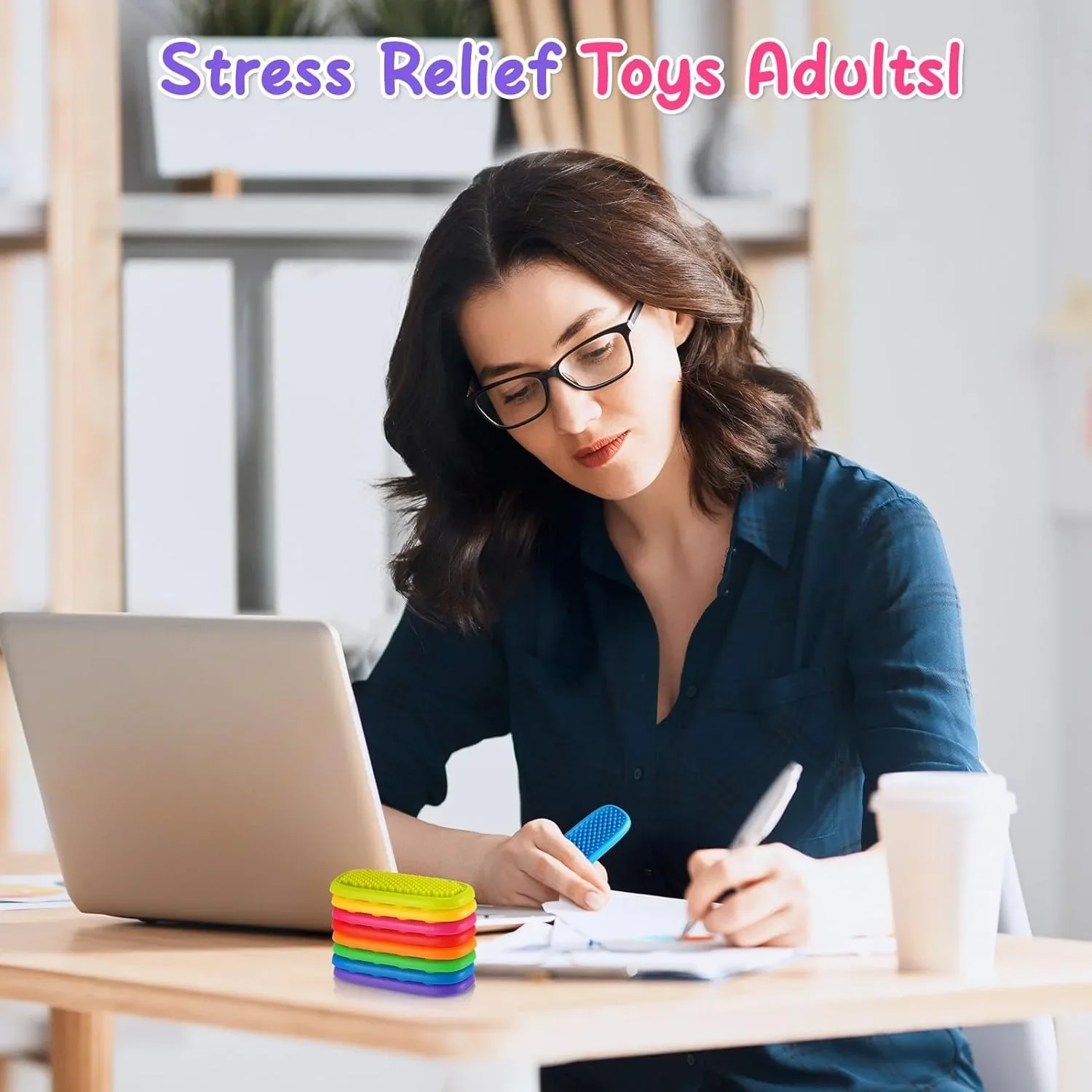 Sensory Fidget Toys for Kids Adults 8 Pack Sensory Strips for Autism ADHD and Anxiety Relief Fidgets Calm Strips Desk Toys