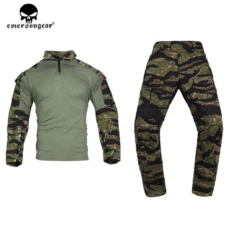 Emersongear Tactical G3 Combat Suit Shirt Pants Knee Pads Update Ver Camo Airsoft Civilian Combat Uniform Hunting Clothes tactical suit tactical shirt combat uniform