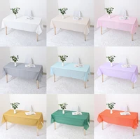 1pc Reusable Tablecloths BPA Free Plastic 137x183cm Dining Table Cover Cloth for Parties Picnic Camping Outdoor Disposable 1