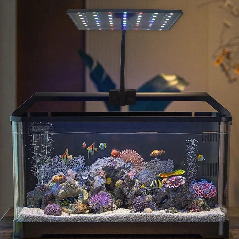 Enhanced LED Grow Light for Aquatic Plants - Dimmable, Timer-Controlled, and 360° Adjustable
