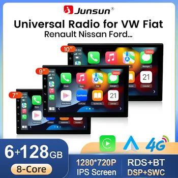 Radio de Coche Junsun 7 9 10'' Universal con CarPlay y Android Auto para VW, Fiat, Renault, Nissan, Peugeot, GPS, Multimedia, Autoradio, Estéreo, Navegador 1