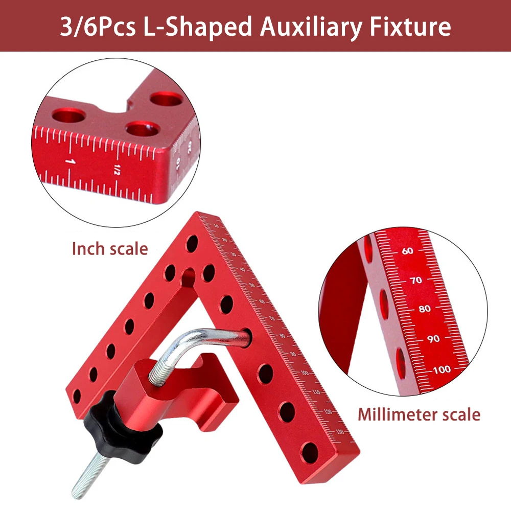 90 Degree Woodworking Aluminium Alloy Right Angle Clamps Positioning