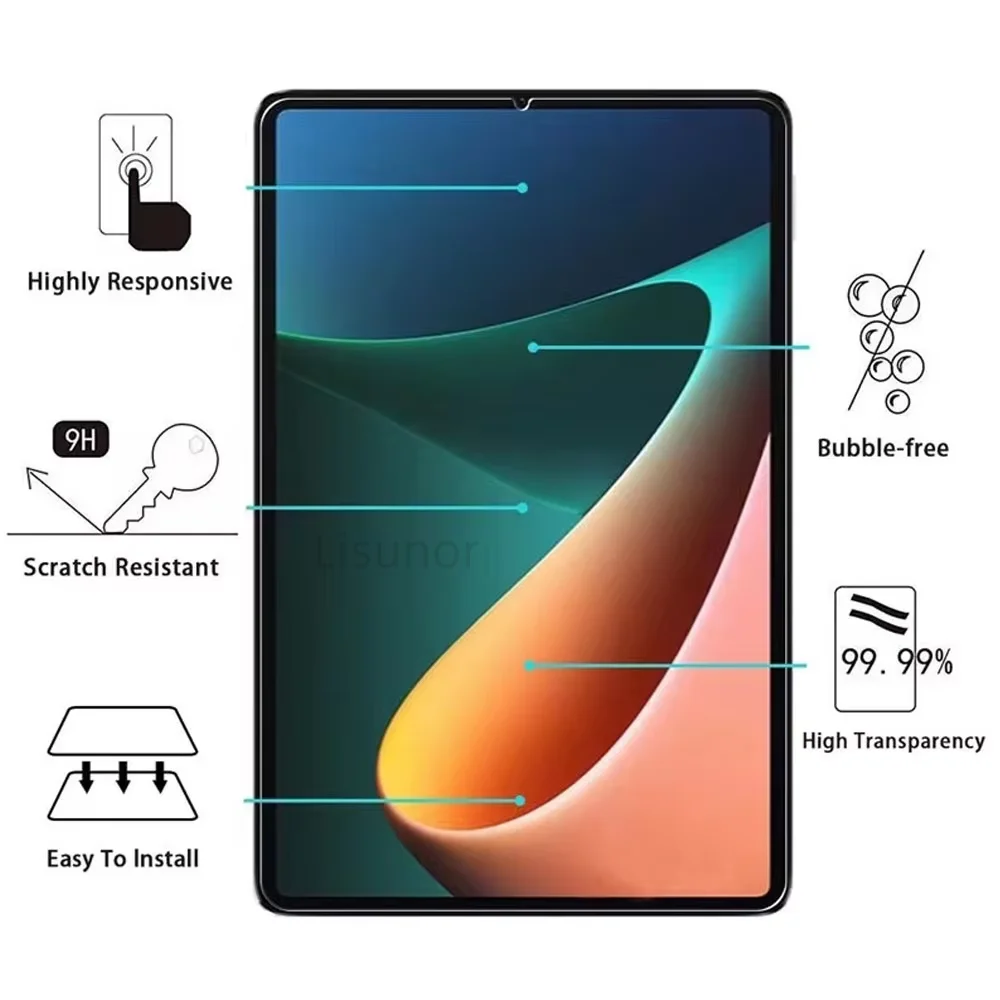 Premium 9H Tempered Glass Tablet Screen Protector - 2 Pack, Anti-Scratch & Bubble-Free Protective Film