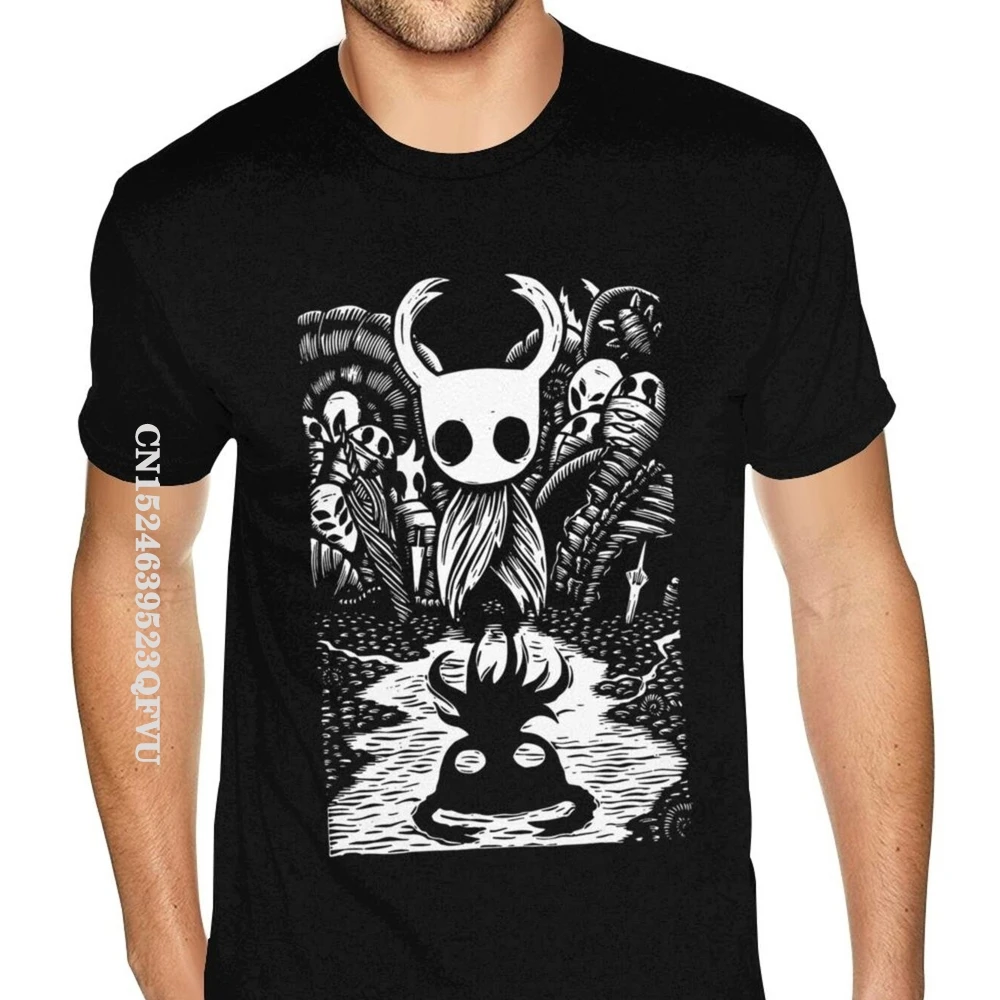 Ghost Knight Graphic Art Hollow Game Classic T-Shirt Men Skull Graphic Gothic Anime Tshirt Tee Shirts