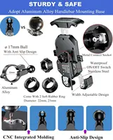 Motorcycle Phone Holder Fast Wireless Charging Quick USB Charger Moto Motorbike Mirror Stand Support Cellphone Handlebar Mount 5