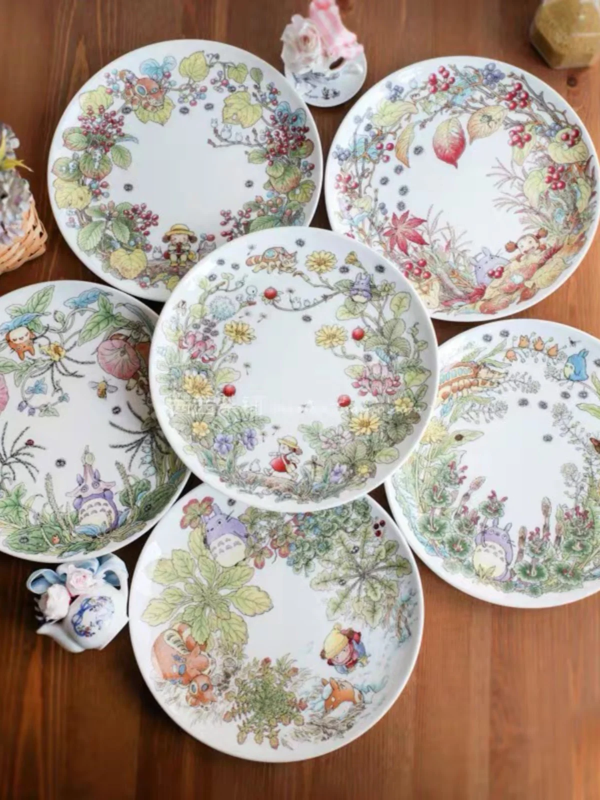 Japanese Luxury Cartoon Bone China Coffee Cups Saucers Mugs Flat Plates Tableware High-end Gift Boxes ceramic coffee cup set