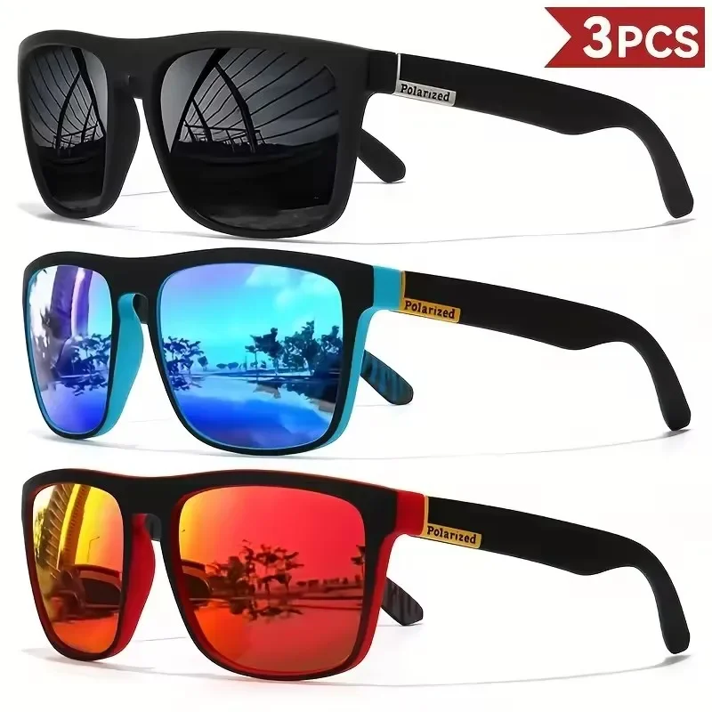 Fashion Sports Sunglasses Polarized UV Protection Personalized Glasses Square Frame Metal Men's And Women's UV400 Eyewear