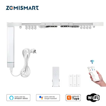 Zemismart WiFi Smart Curtain Track Blind Motor Smart Life Alexa Echo Google Home Alice Voice Control Electric Stage Curtains