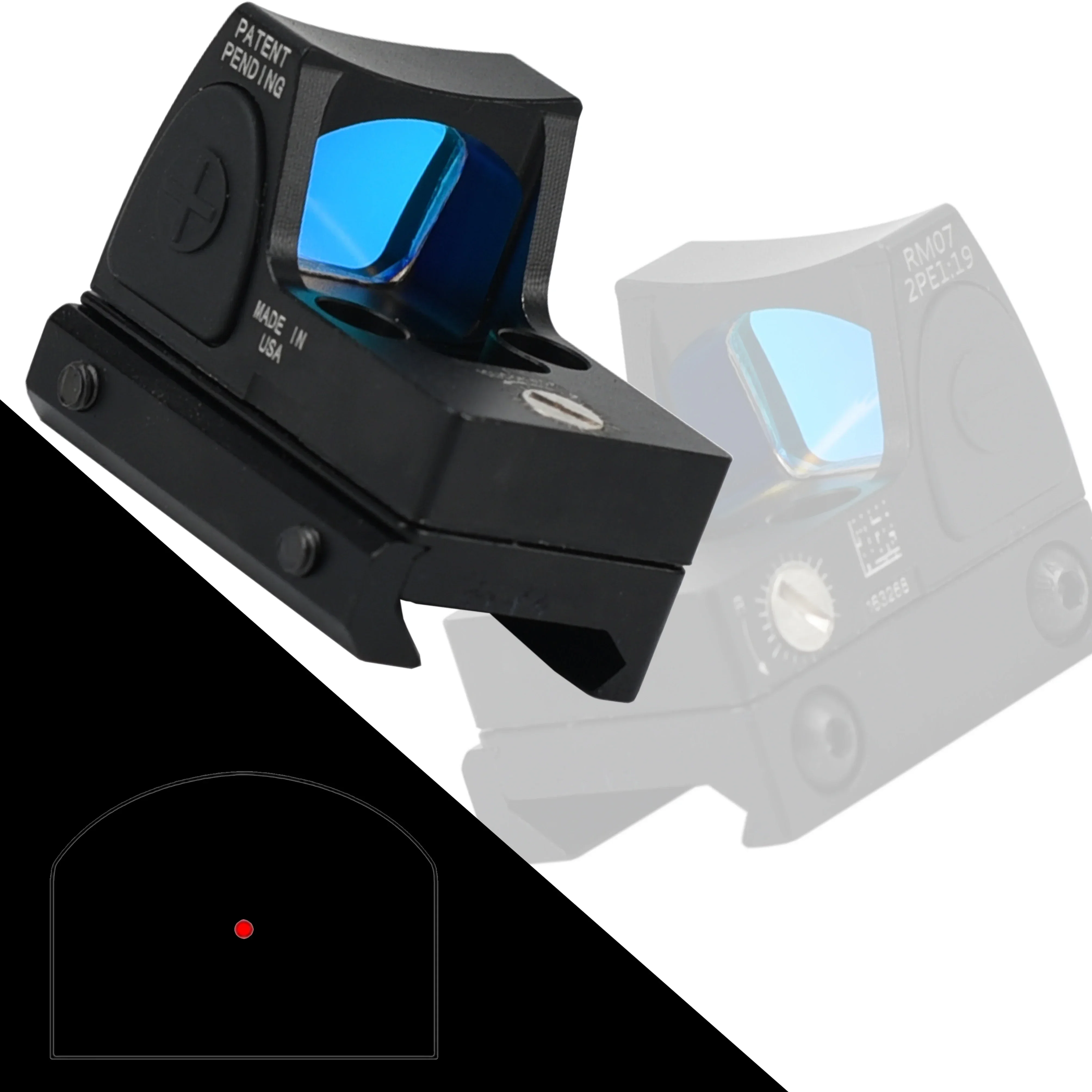 Mini Red Dot Sight Glock Tactical Optical Riflescope Hunting Reflex Collimator Airsoft Scope 20mm Rail Mount