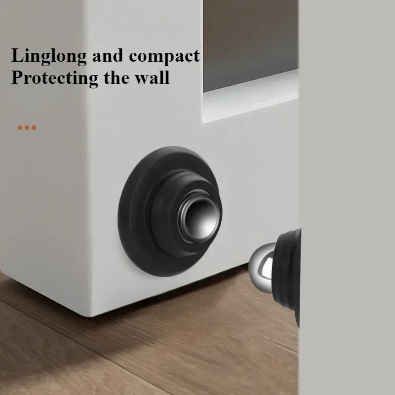 ZEXEF Silicone Door Stops Stainless Steel Magnetic Non Punch Door Stopper Wall Mounted Holder Furniture Hardware