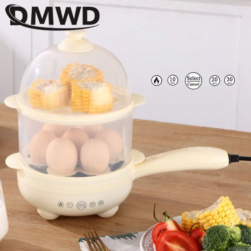 110V 220V Multifunctional Egg boiler Non-stick Skillet Omelette cooker Automatic power off Food steamer Pancake Breakfast maker