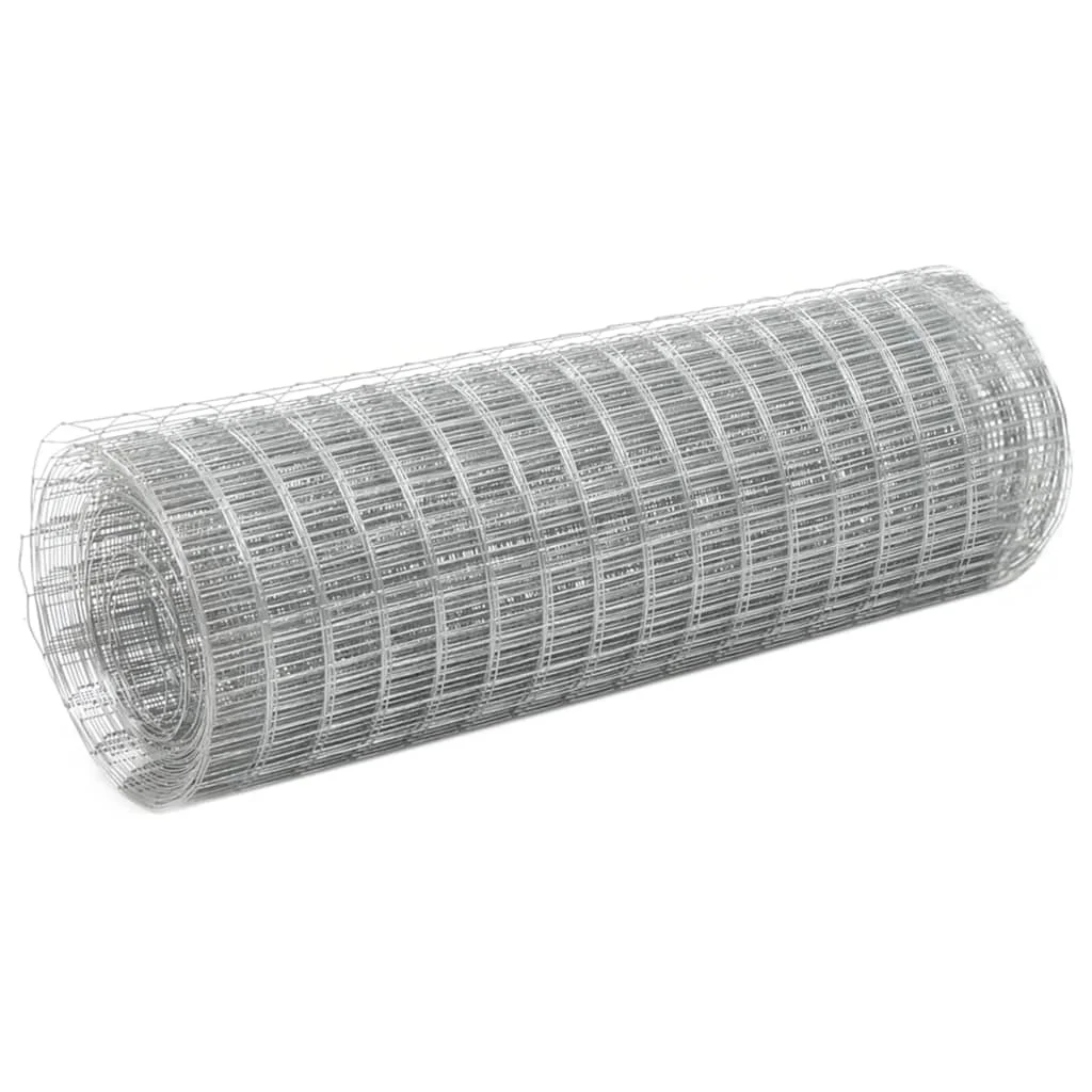 ChickenWireFenceGalvanisedSteel25x0.5mSilverGalvanizedWeldedCageWireMeshRollSupportsPoultryNetting-AliExpress1420