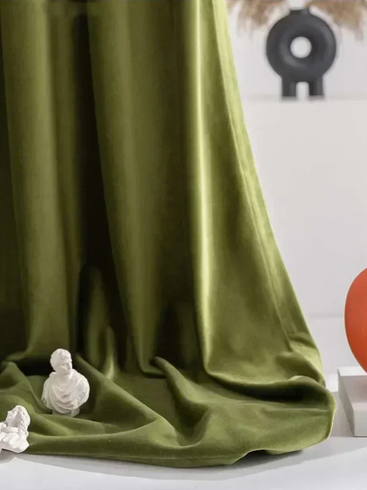 

21010-STB-Double Layer Full Blackout Curtains Solid Color Insulated Complete Blackout Draperies With