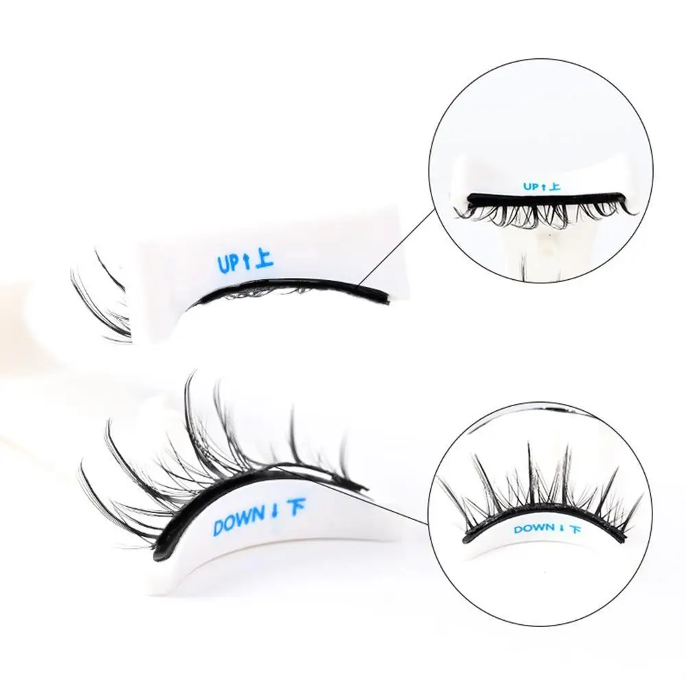 3D Curl Magnetic Eyelashes 1 Pair With Magnets Tweezer Easy To Wear Reusable No Glue Supplies