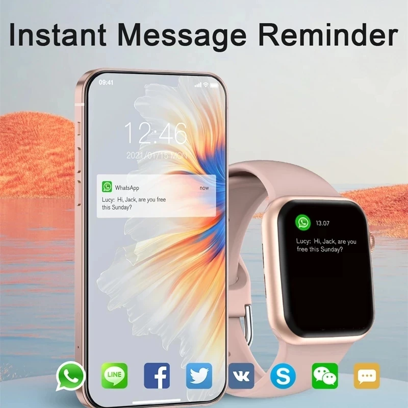 2023 Ʈ ġ  Ʈ ø 8 NFC Smartwatch   ȭ    HD  ð 8