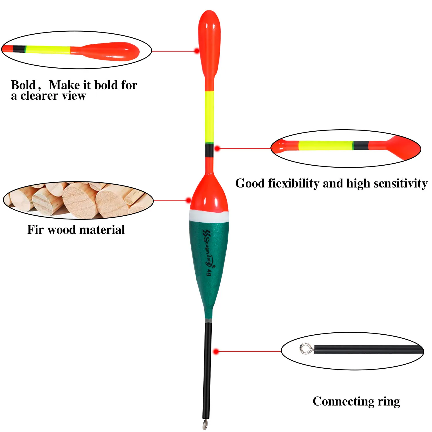 Fishing Float Set Sougayilang Fishing Float Set 10pc Chinese Hook Buoy Professional Vertical Buoy Accessories Multi Function Lure Float Pesca
