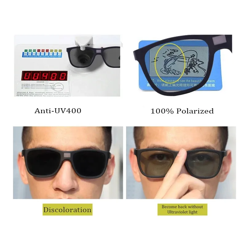ZHIYI Chameleon Glasses 0.1 Seconds LCD Computer Chip Control Photochromic Polarized Lens Driving Sunglasses for Men polarized sunglasses photochromic sunglasses driving glasses